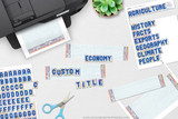 Use the alphabet "stickers" to create custom titles for your poster project.