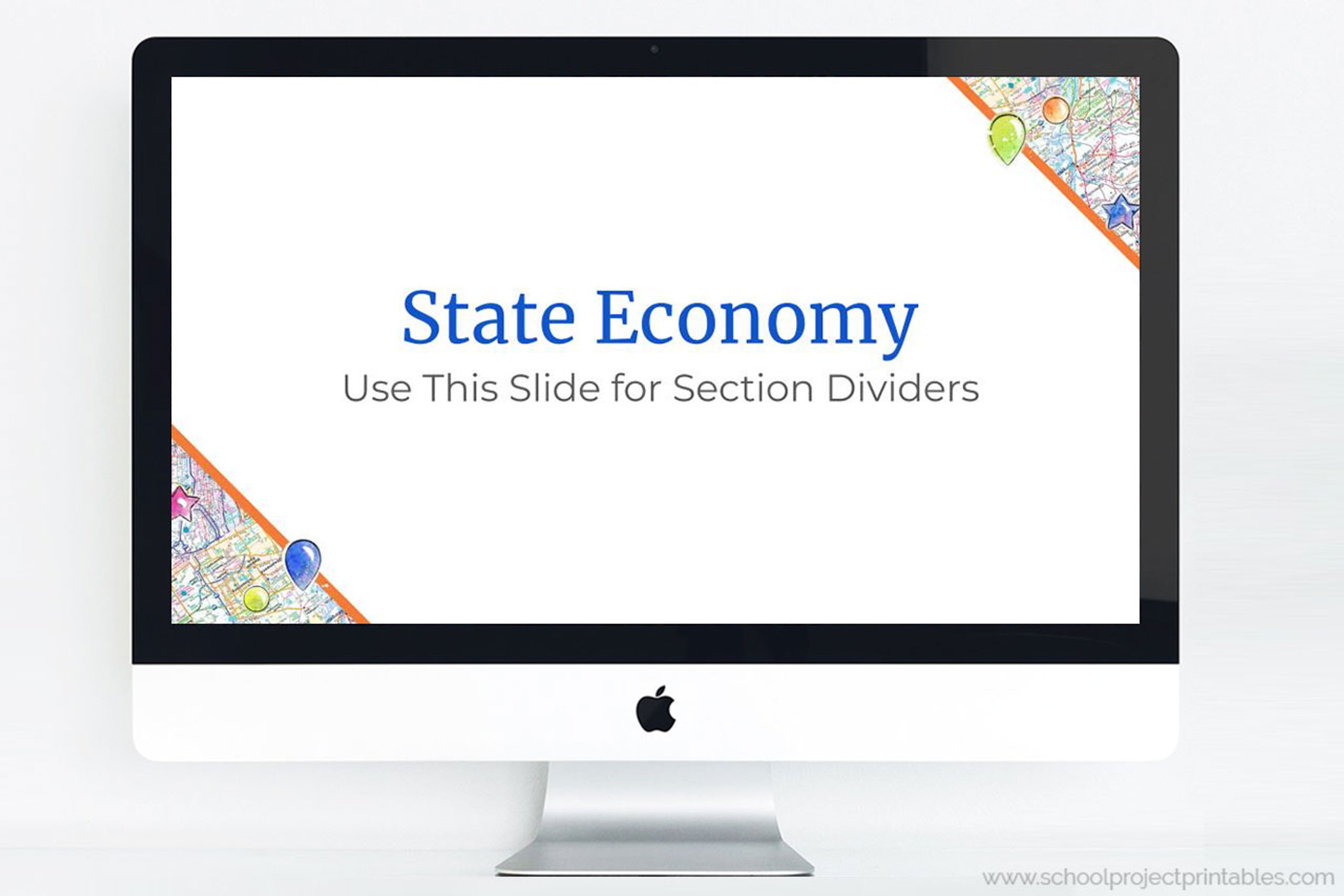 Georgia State PowerPoint Template Theme - School Project Printables