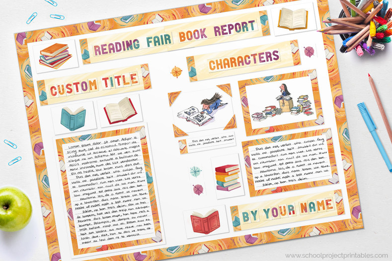Reading Fair DYI - How to Make a Book Report Display Tutorial