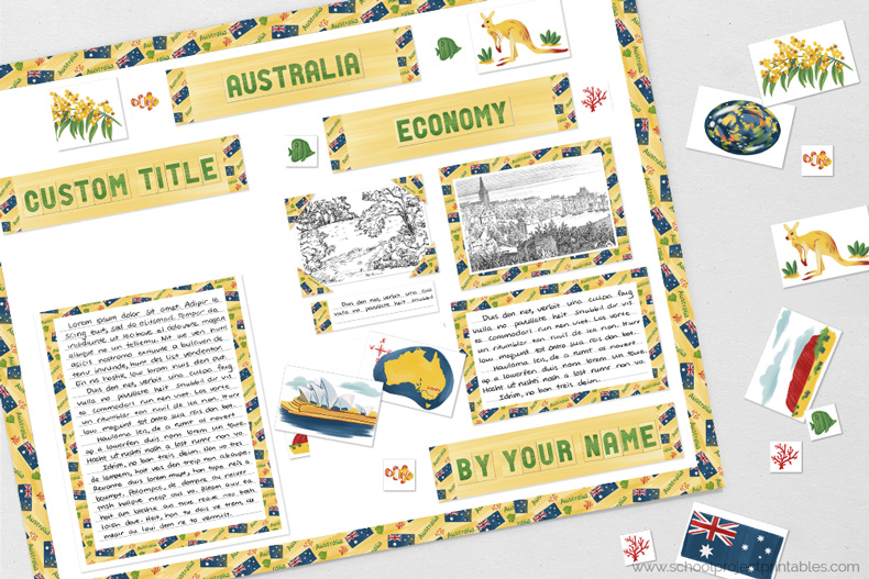 Printable clip are for Australia reports.