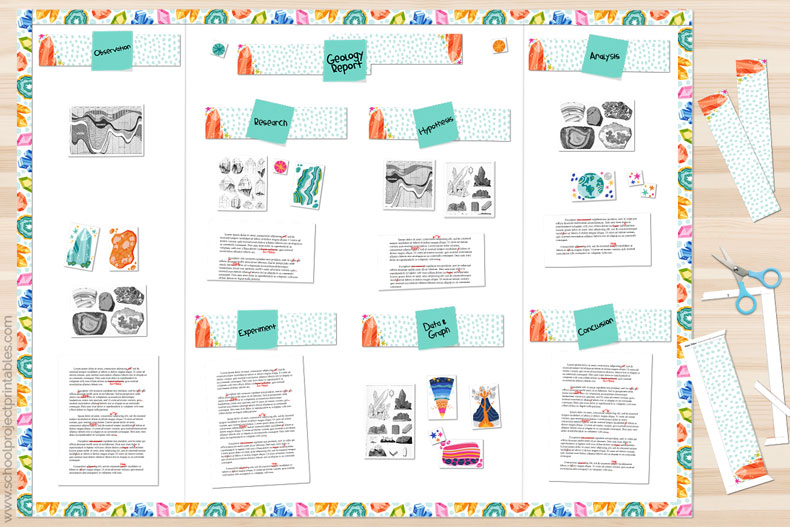 Glenmal 50 Sheets Science Fair Display Boards Project Printable