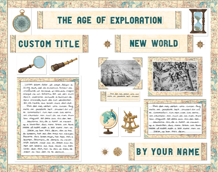 Make a Age of Exploration Fair display board with this printable kit from schoolprojectprintables.com Age of Exploration Fair display poster made from SchoolProjectPrintables.com kit