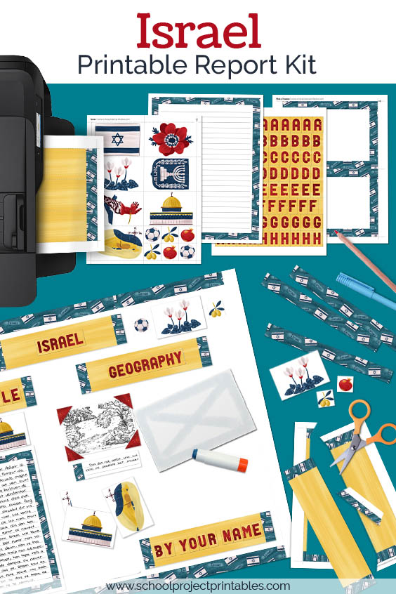 Printable kit for Israel projects.