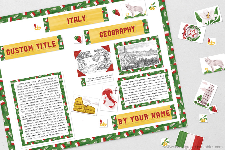 Printable clip are for Italy reports.