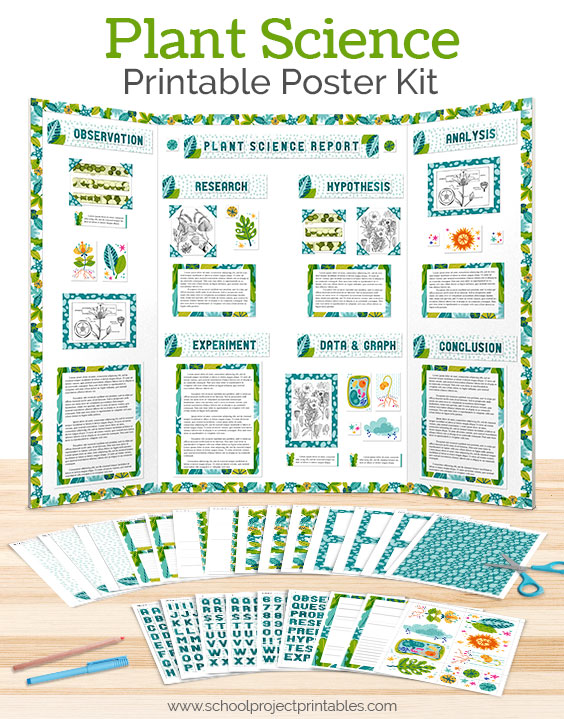 Printable kit to make a Plant sceince fair poster
