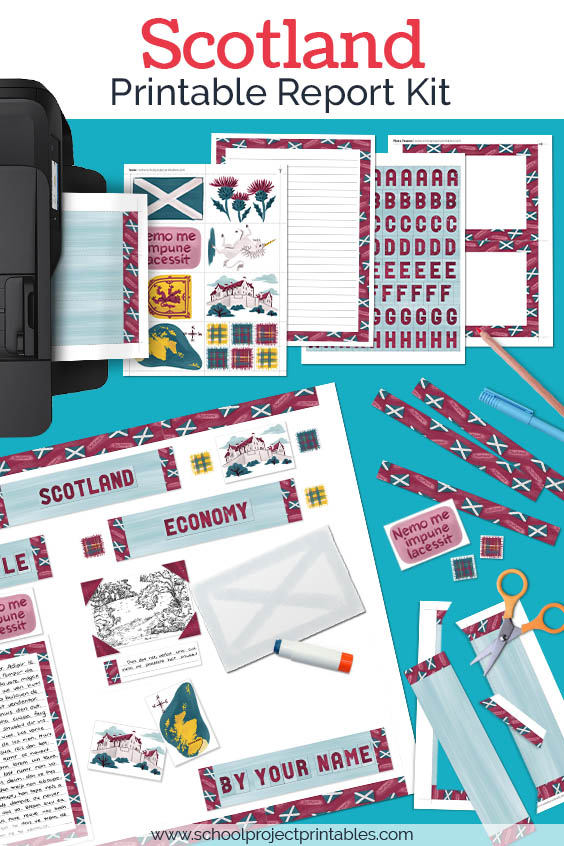 Printable kit for Scotland projects.