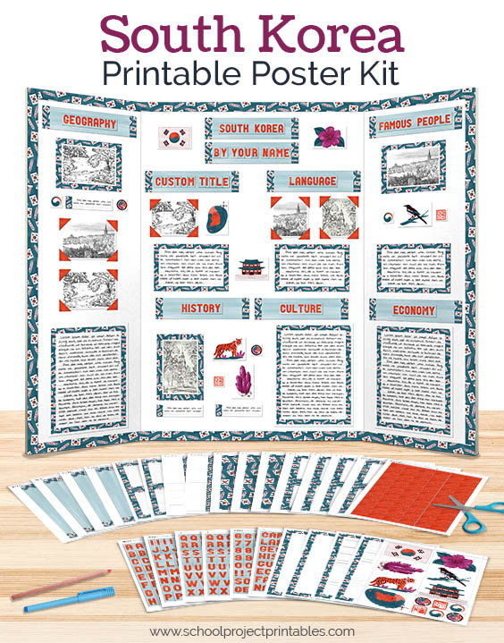 Printable kit for South Korea projects.