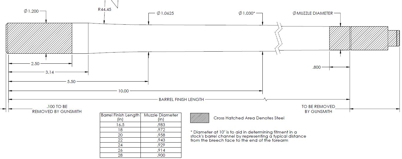 Proof Research Carbon Fiber Barrel Proof BACF Barrel .30 22" 19.4