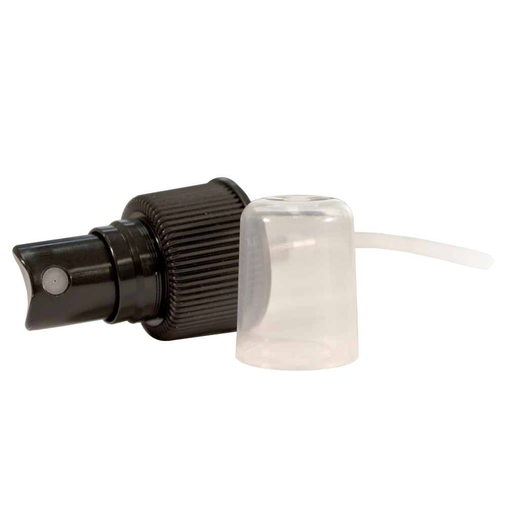 8 fl oz Clear Plastic Bottle w/ Black Spray Cap
