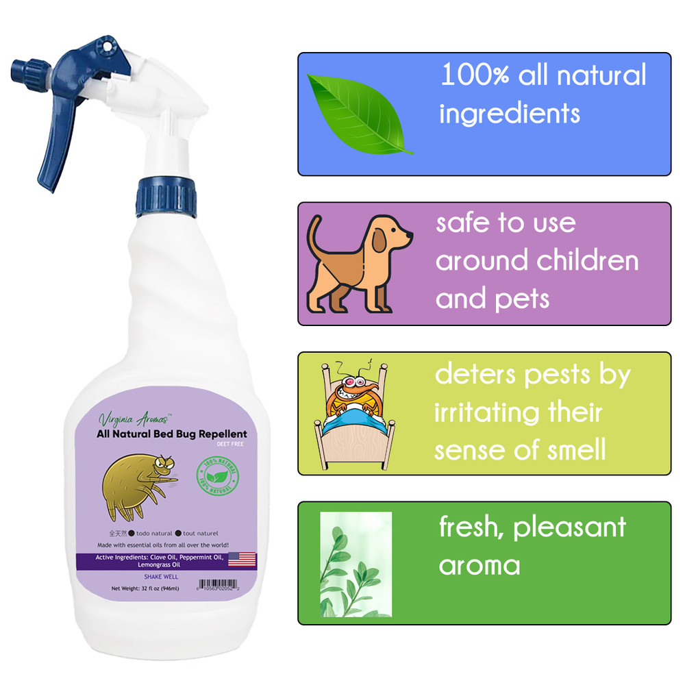 All Natural Bed Bug Repellent (32 fl oz Ready-to-use spray)