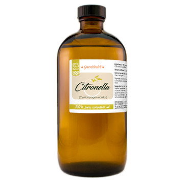16 fl oz Citronella Essential Oil - Amber Glass Bottle w/ Cap