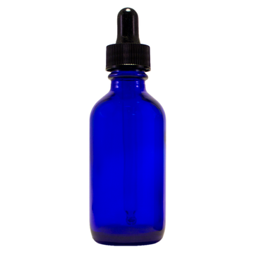 2 fl oz Cobalt Blue Glass Bottle w/ Glass Dropper