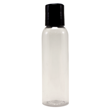 2 fl oz Clear Plastic Bottle w/ Black Dispenser Lid