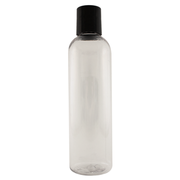 4 fl oz Clear Plastic Bottle w/ Black Dispenser Lid