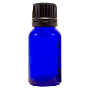 1/2 fl oz (15 ml) Cobalt Blue Glass Bottle w/ Euro Dropper