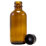 2 fl oz Amber Glass Bottle w/ Phenolic Cap