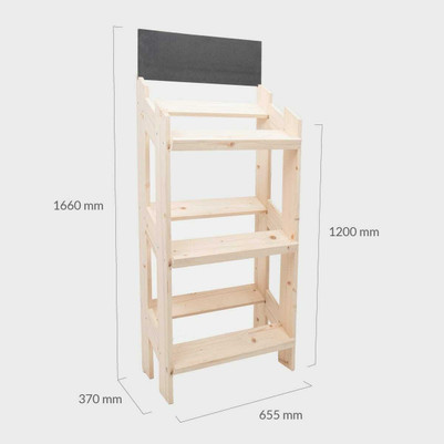 Norwood 3-Shelf Pine Stand 650mm pk 1