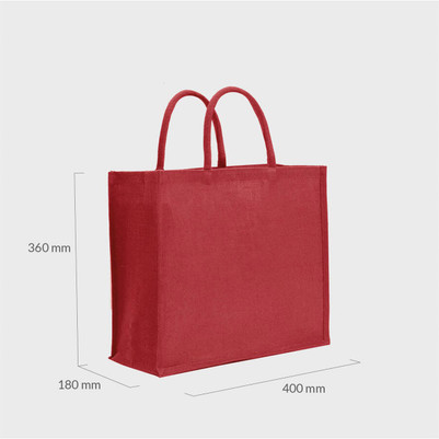 Large Red Jute Shopping Bag pk 10 JS40RE