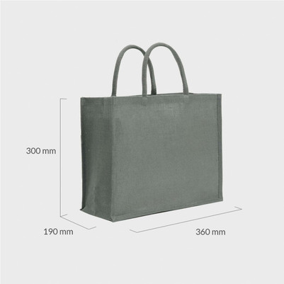 Personalised Medium Jute Shopping Bag Grey JS36GY-P