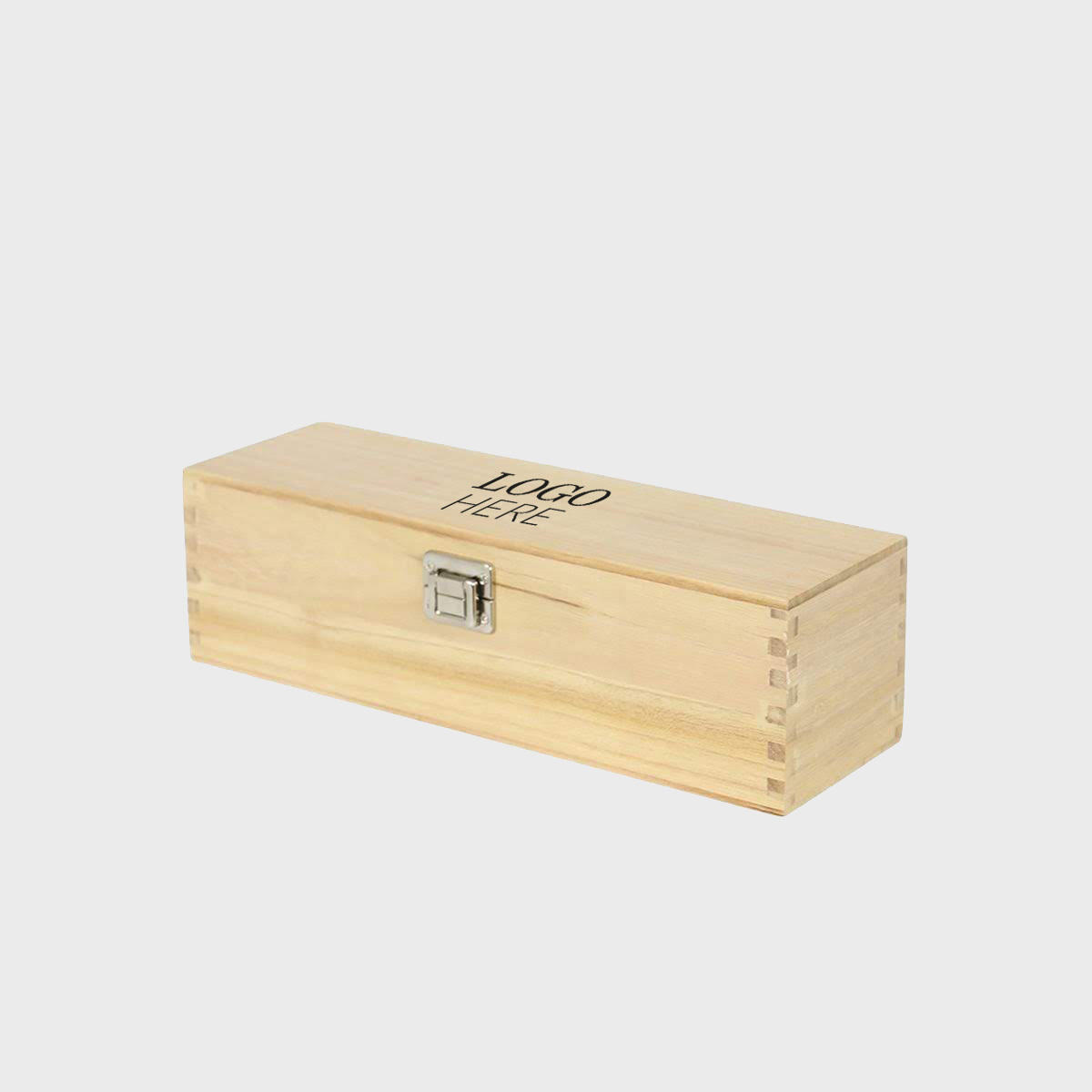 1 Bottle Tung Wood Wine Box with Hinged Lid pk 12 WH1