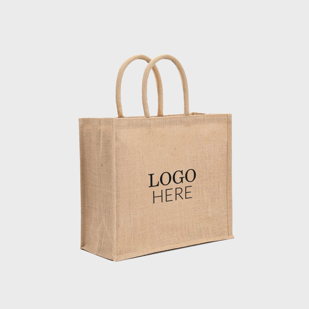 Large Natural Jute Bag With Padded Handles | WBC.co.uk