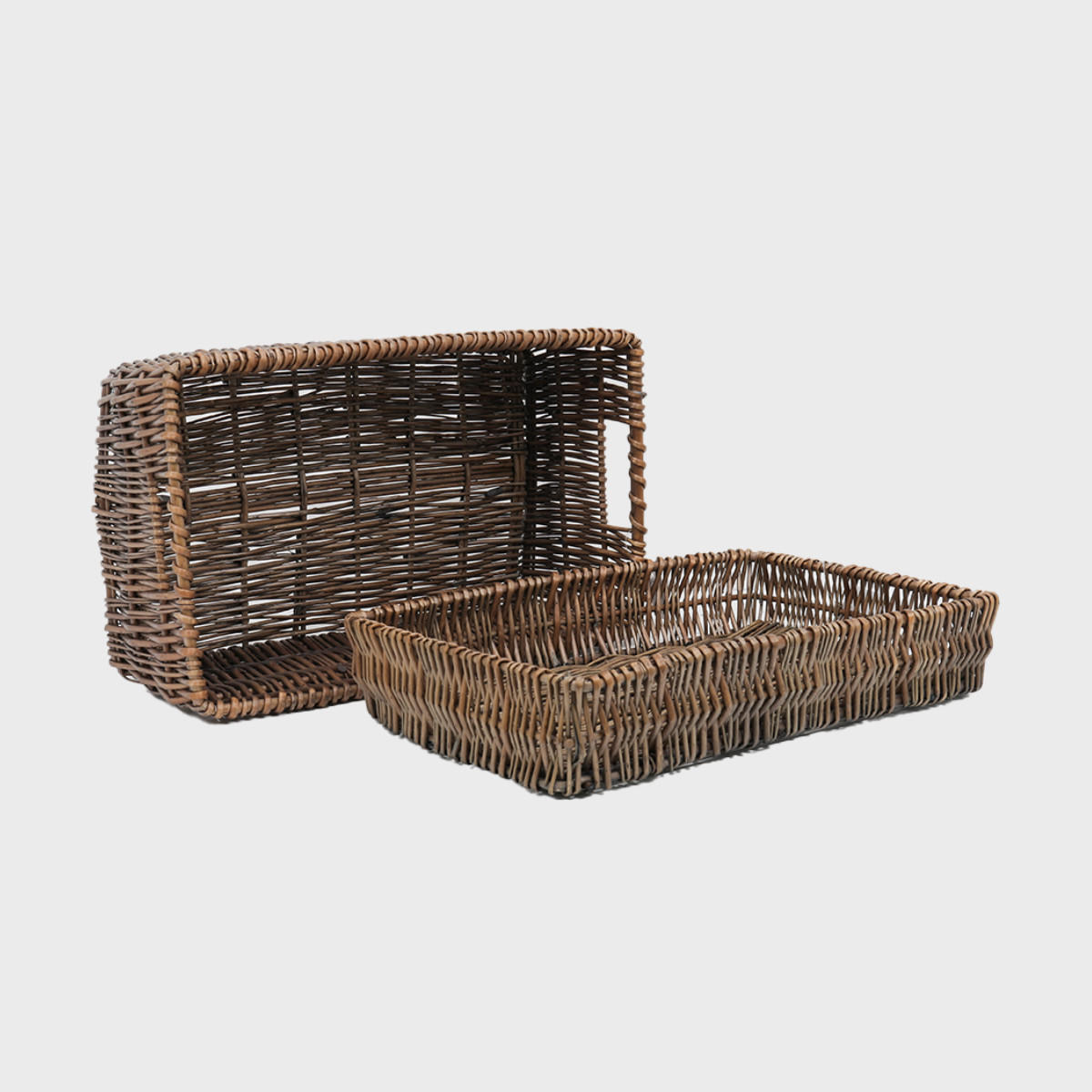 Chatto Wicker Basket in Pewter Brown - 300mm Wide (pk 1)  CHATP300