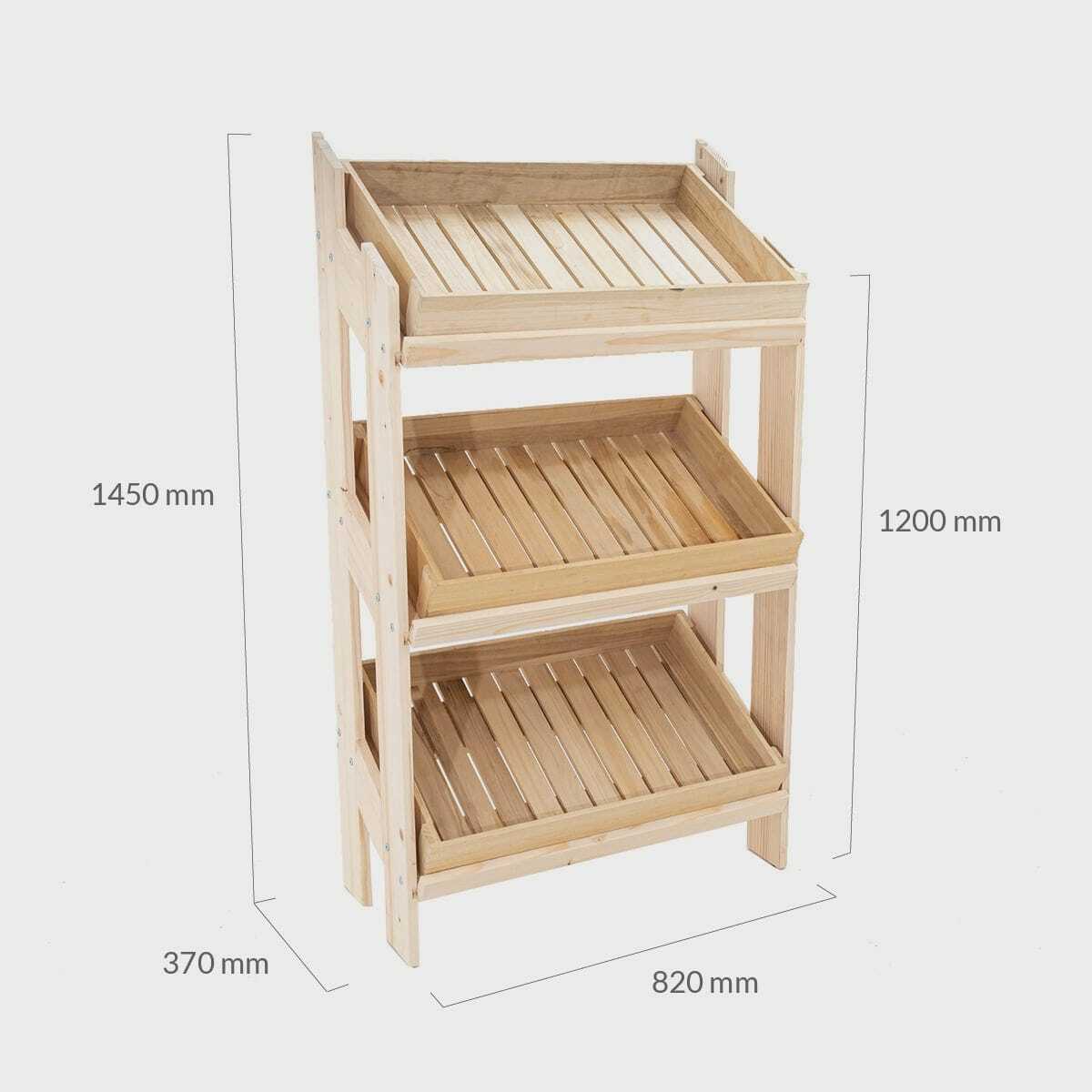 Retail Stand with Wooden Chitting Trays - 820mm pk 1