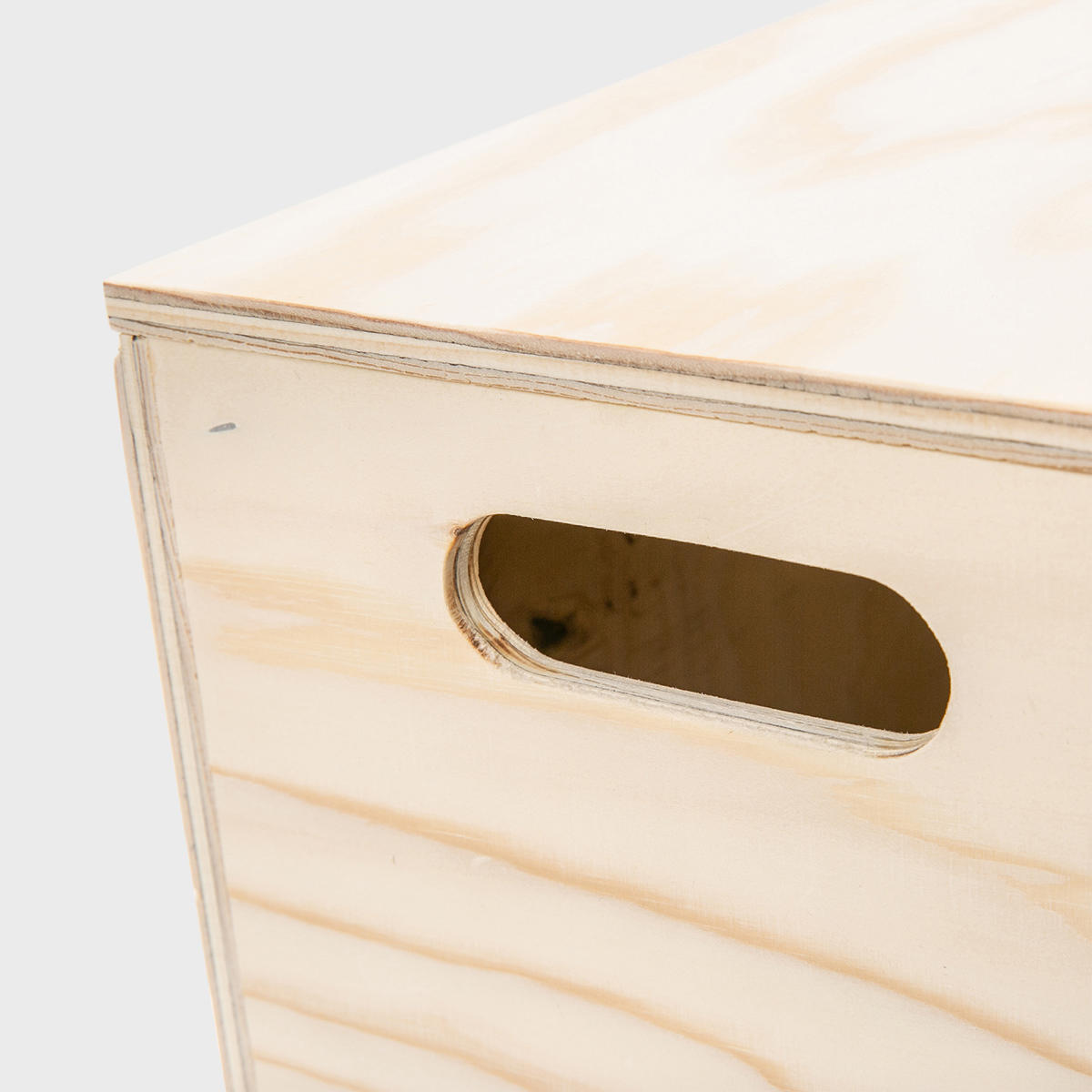 Tall Wooden Hamper Box with Drop On Lid pk 4 W6XN