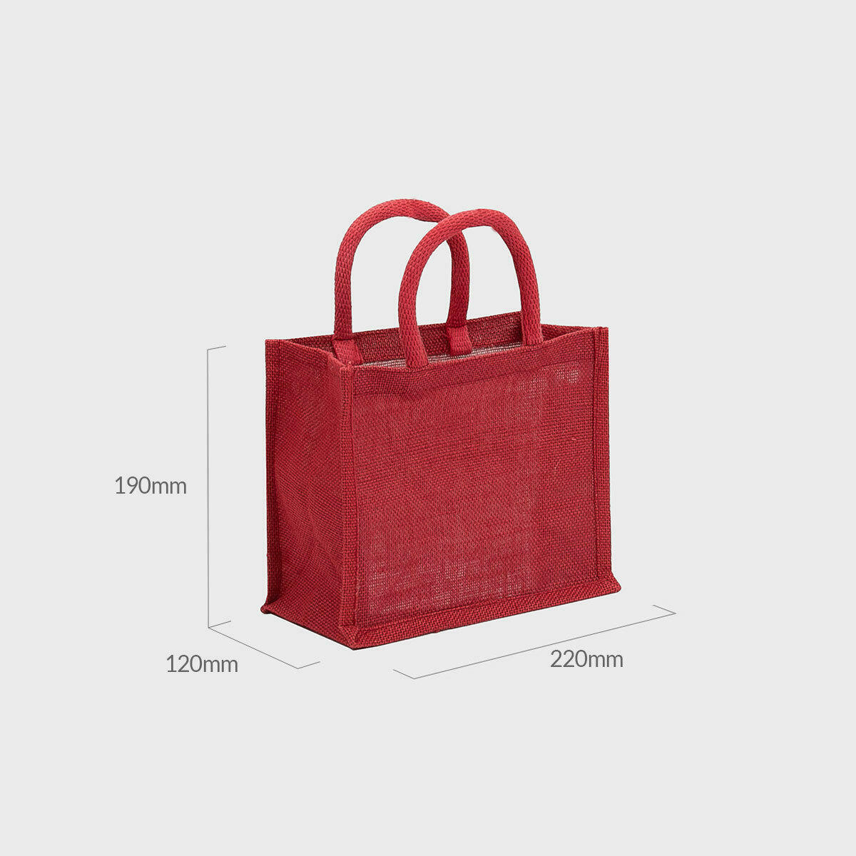 Personalised Mini Red Jute Bag JM22RE-P