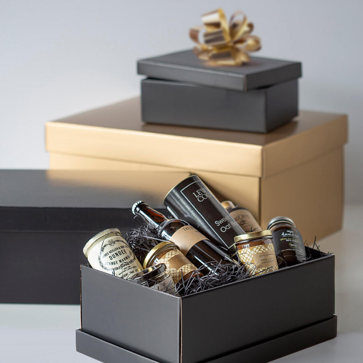 Black Gift Box with Drop on Lid | WBC.co.uk
