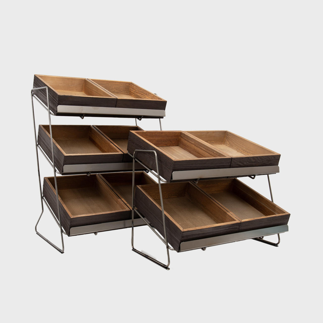 Railton Tiered Display Units with Small Wooden Trays  (pk 1)  RDKTSRIS
