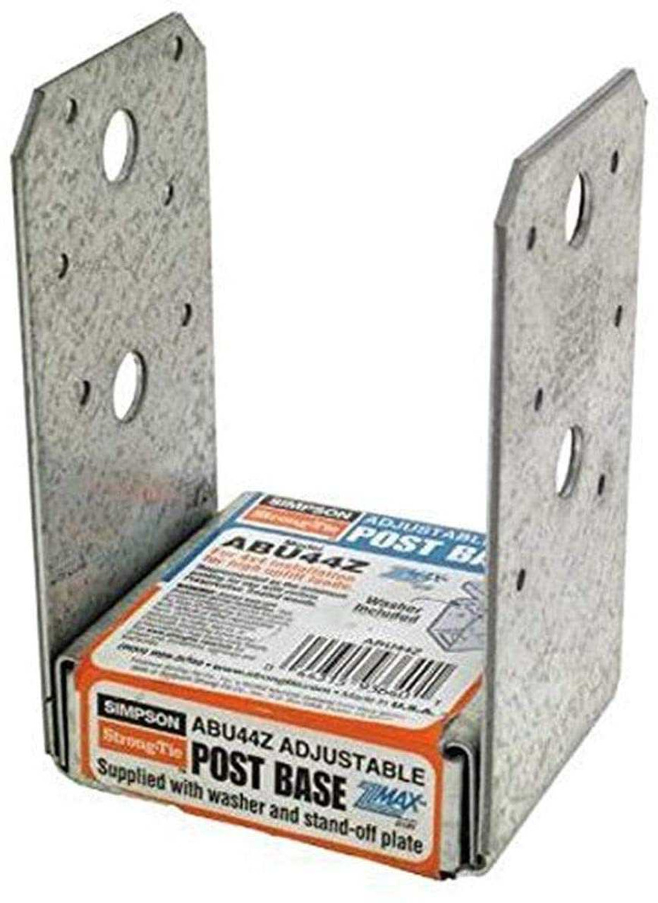 Simpson Strong-Tie ABU44Z 4 x 4 Adjustable Post Base ZMAX 4 Pk Framing Fasteners-pic3 Simpson Strong-Tie ABU44Z 4 x 4 Adjustable Post Base ZMAX 4 Pk Framing Fasteners-pic3