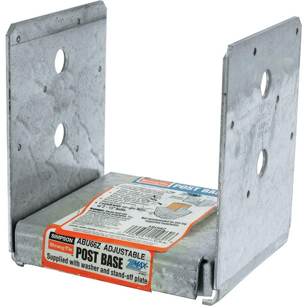 Framing Fasteners Simpson Strong-Tie ABU66Z 6x6 Adjustable Post Base ZMAX -pic2 Framing Fasteners Simpson Strong-Tie ABU66Z 6x6 Adjustable Post Base ZMAX -pic2