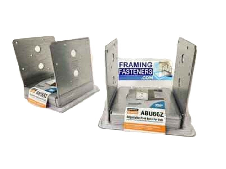 Simpson Strong-Tie ABU66Z 6 x 6 Adjustable Post Base ZMAX 10 Pk FramingFasteners