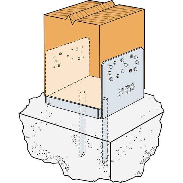Simpson ABU88RZ 8x8 Rough Adjustable Post Base 4 Pack FramingFasteners