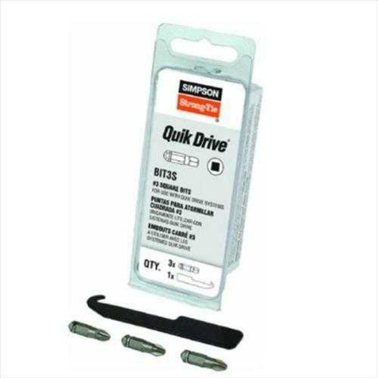 Simpson Strong-Tie BIT3S-RC3 #3 Square Quik Drive Bit 30 Pk
