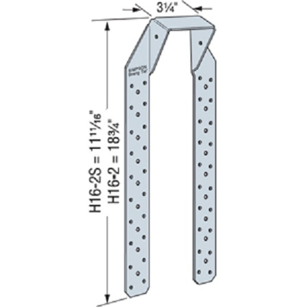 Simpson Strong-Tie H16-2 Hurricane Tie 25 Pk