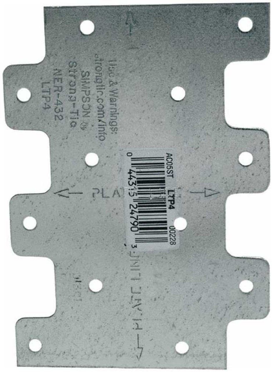 Simpson Strong-Tie LTP4 3 x 4-1/4-Inch Lateral Tie Plate 200 Pk