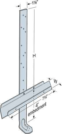 Simpson Strong-Tie META16/TSS2 12-Inch W/4-Inch Embed Truss Anchor W/Seat 50 Pk