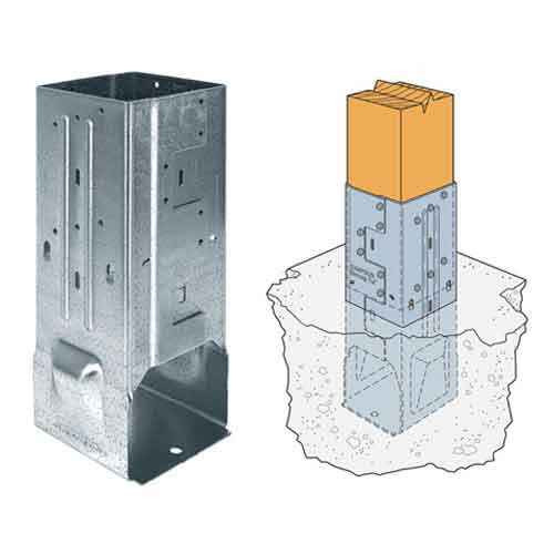 Simpson Strong-Tie MPB66Z 6x6 Moment Post Base 3 Pack