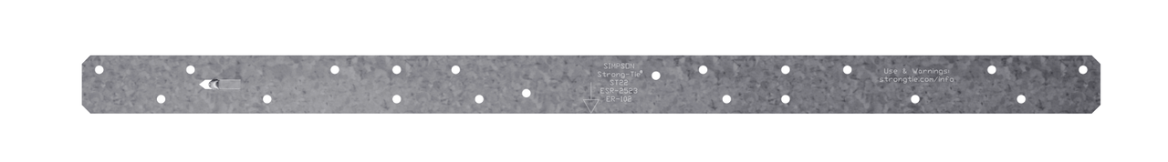 Simpson Strong-Tie ST22 - 22-Inch 15 Ga. Strap Tie 100 Pk