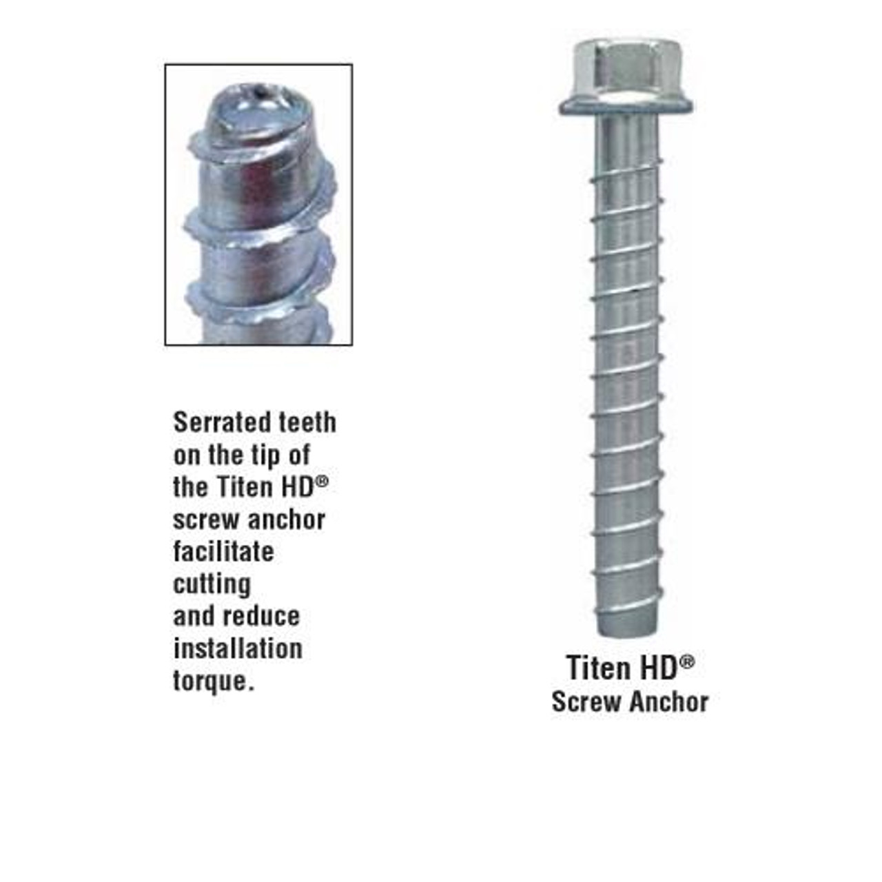 Simpson Strong-Tie THD50612H 1/2 x 6-1/2 Titen HD Zinc Plated Heavy 20 Pk