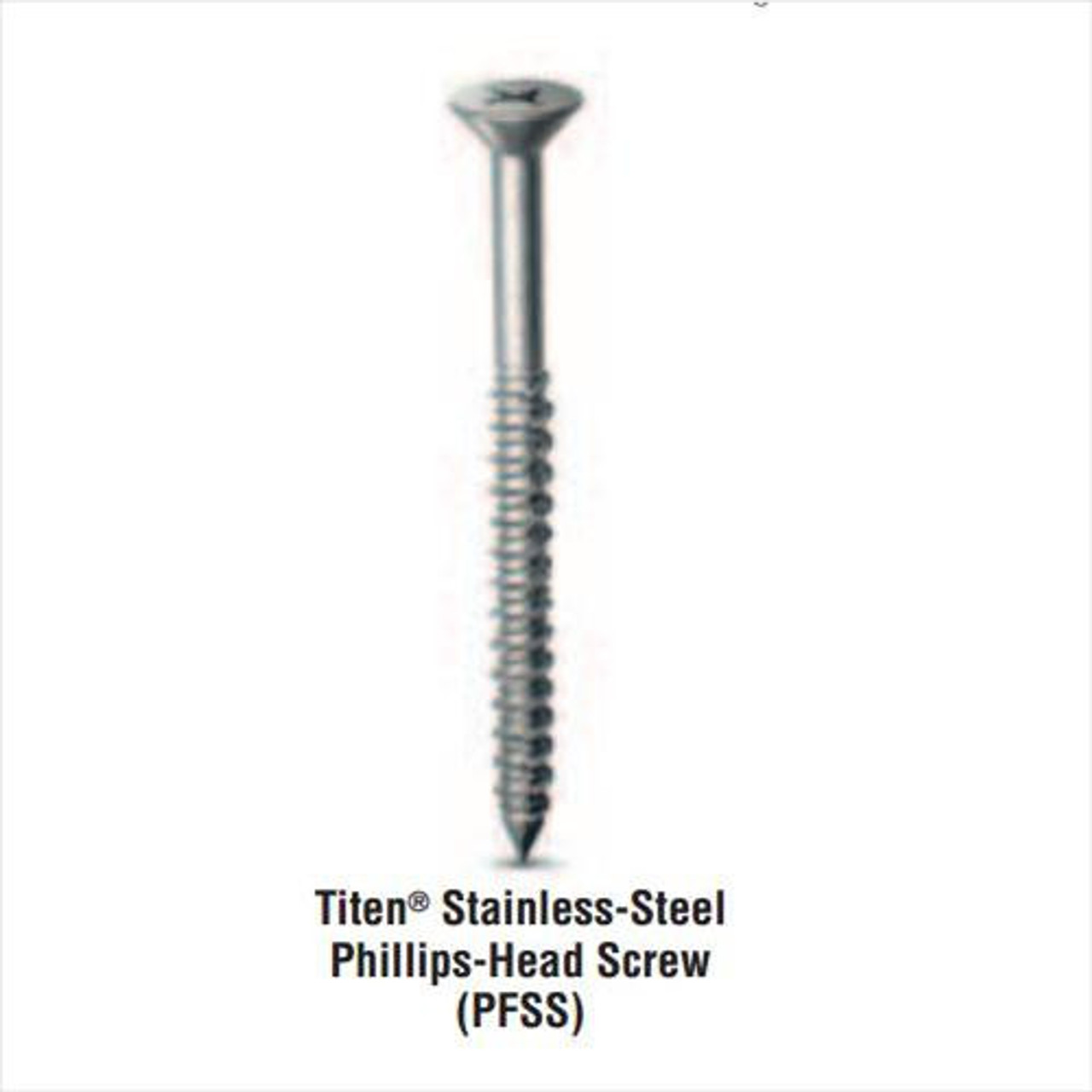 Simpson Strong-Tie TTN25314PFSS Titen-Phillips HS 1/4 x 3-1/4 410SS Screw 100 Pk