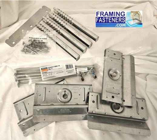 Simpson BVLZ-KT4 Brick Veneer Ledger Connector - ZMAX Finish 4 Ledgers Per Kit FramingFasteners