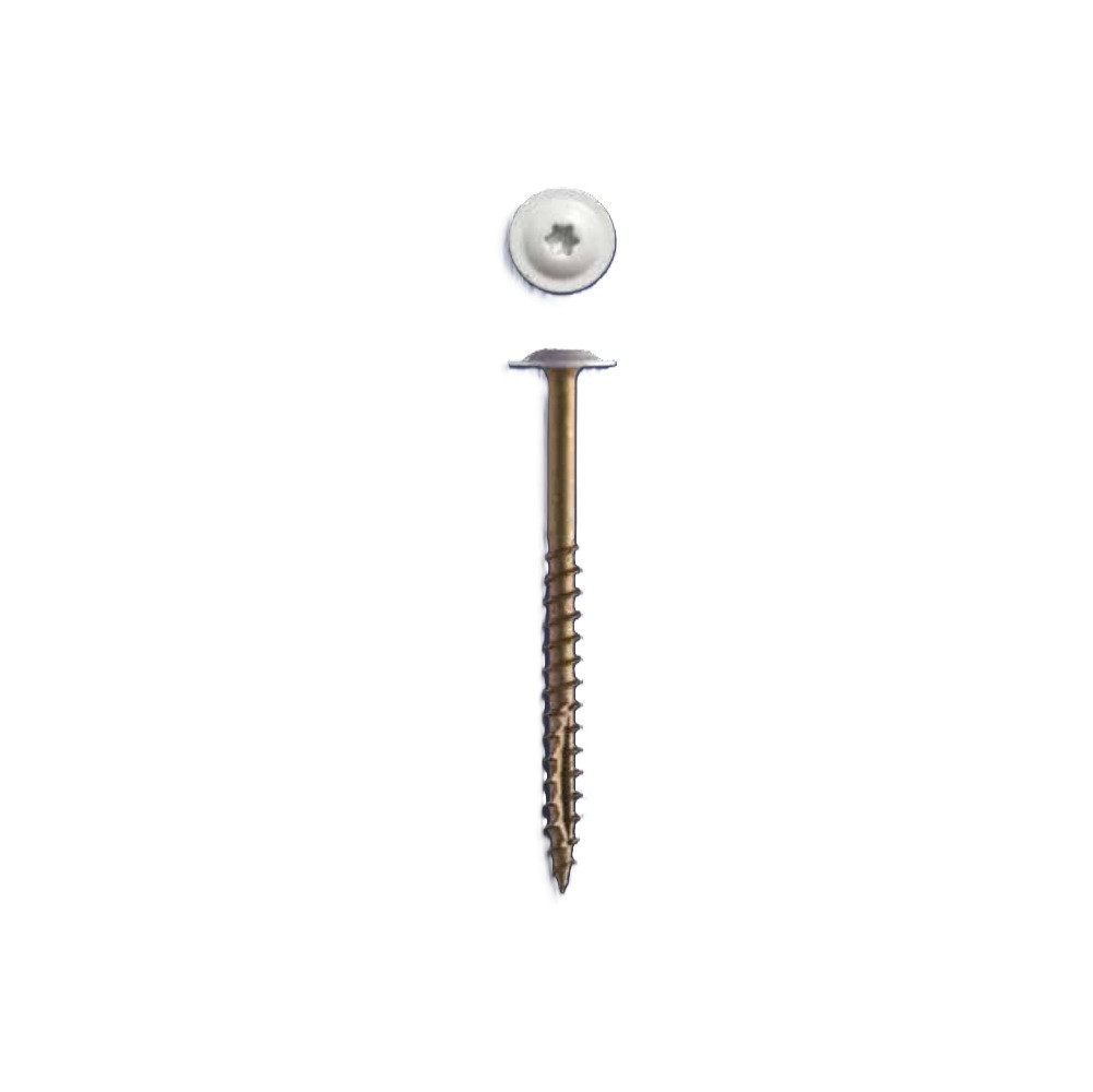 Big Timber CAB7158W 7 x 1-5/8 Low Profile White Head Exterior Screw 3M