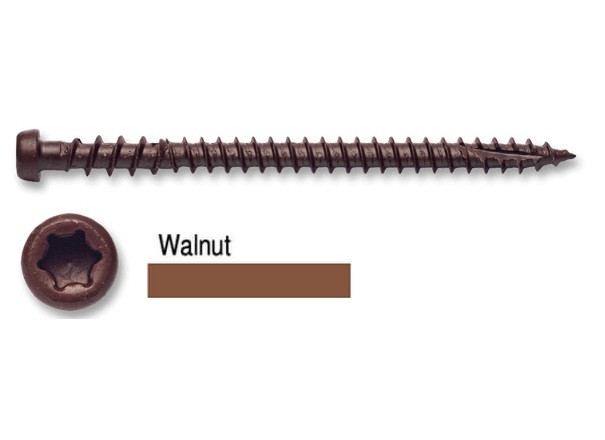 Big Timber CD10234WAL-350 #10x2-3/4 Star Drive Trim Head Composite Screw -  Walnut