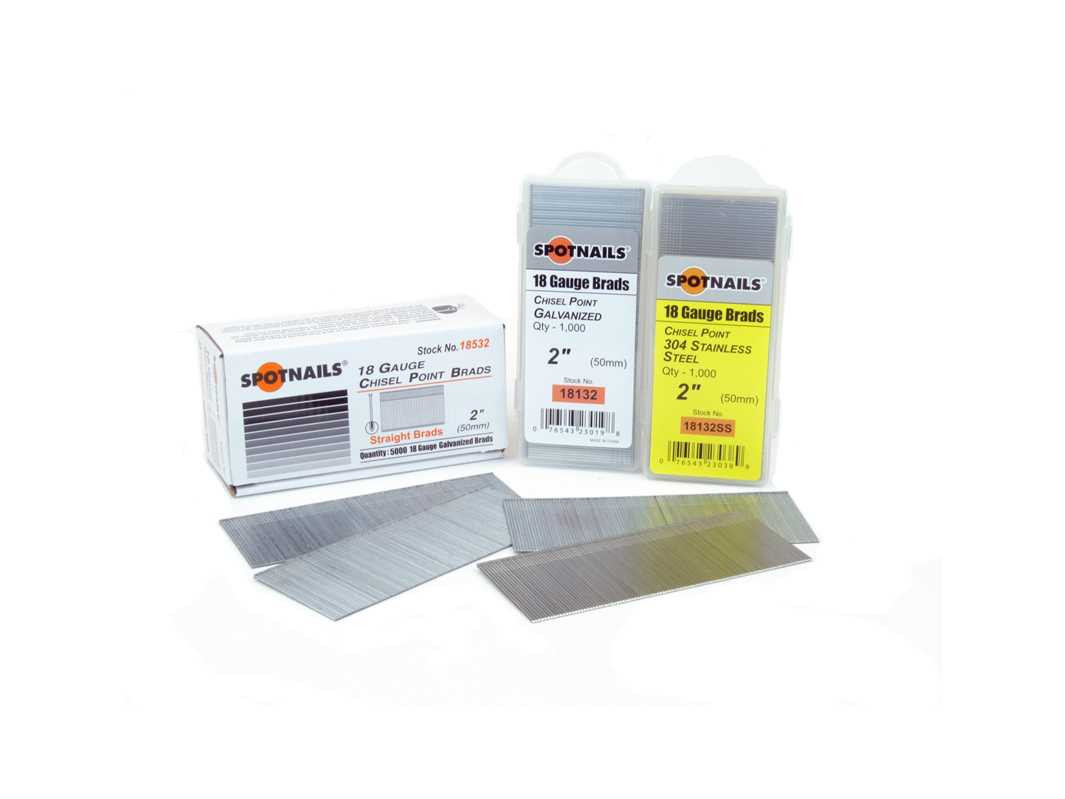SpotNails 18525 1-9/16-Inch Galvanized 18 Ga Brads AX Type 50M