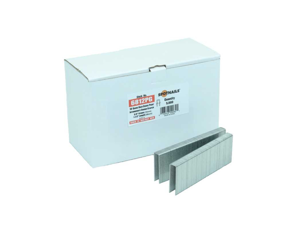 SpotNails 6806PG-50M 3/4-Inch Galv Chisel 18 Ga 3/8-Inch Medium Crown Staple 50M