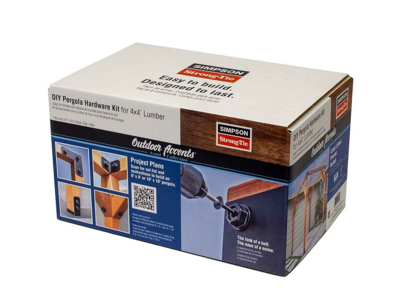 Simpson Outdoor Accents DIY Pergola Hardware Kit - Galvanized Black Powder Coated Steel Pergola APVPK44-D1 FramingFasteners