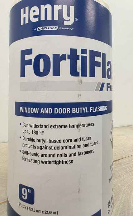 Henry FortiFlash Fusion 9" Inch x 75 Ft Window and Door Butyl Flashing Tape FramingFasteners